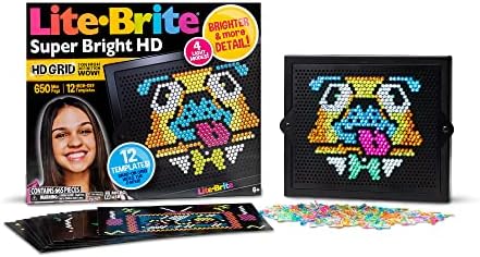 Lite Brite Super Bright HD - Creative Retro Light-Up Screen – Educational Play for Children – Enhances Creativity & Fine Motor Skills, Gift for Boys and Girls Ages 6+