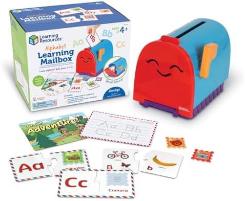 Learning Resources Alphabet Learning Mailbox, 62 Pieces, Ages 4+, Preschool Toys, Preschool Learning Activities, Kindergarten Toys