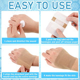 Large Bandages 3 x 4 Inch Wound Care Flexible Adhesive Bandages Latex Free Fabric Bandages for Care and Protect Wounds Large Size for First Aid Wound Care Assorted Bandages (60 Pcs)