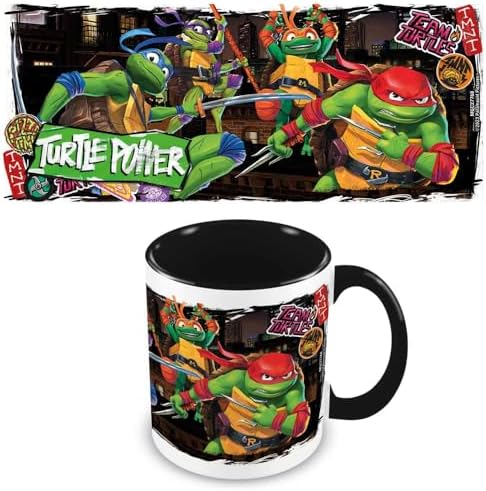 Teenage Mutant Ninja Turtles Coffee Mug (Turtle Power Design) 11oz Ceramic Coffee Mug, Cups and Coffee Mugs for Women, Mugs for Men and Mugs for Kids - Official Merchandise