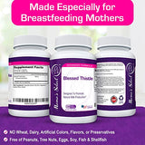 Mama’s Select Blessed Thistle Breastfeeding Supplement, 800mg Lactation Support for Increased Breast Milk - 120 Vegan Capsules