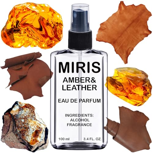 MIRIS Amber & Leather Unisex For Women and Men Eau de Parfum | 3.4 Fl Oz / 100 ml
