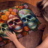 Day of The Dead Sugar Skull Puzzles for Adults 1000 Pieces, Halloween Puzzles 1000 Pieces, PICKFORU Flower Skeleton Puzzle as Skeleton Halloween Decor, Dia De Los Muertos Jigsaw Puzzle Grateful Dead