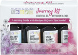 Aura Cacia Journey Essential Diffusion Oils Kit, 4-Pack, Spice Market, Dreamy Forest, Quiet Orchard & Sunny Garden Pure Oils