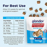 Glandex Anal Gland Soft Chew Treats with Pumpkin for Dogs Digestive Enzymes, Probiotics Fiber Supplement for Dogs Boot The Scoot (Advanced Strength Duck/Bacon Chews (Vegetarian), 30ct)