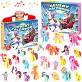 Advent Calendar 2024 Horse Figures - 24 Playset Countdown Days to Christmas Holiday, Xmas Decoration Surprise Gift for Boys Kids Girls Teens Fun Play Party Favor Classroom Prizes