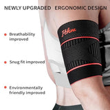 ITHW Bicep Compression Sleeve for Men & Women(1Pair) Bicep Tendonitis Brace Triceps Pain Upper Arm Support Bands for Pain Relief, Muscle Strains And Inflammation (Large)