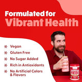 Feel Great USDA Organic Superfood Reds Powder Polyphenols Supplement | Digestive Support Including Bloating Relief | Fruit and Veggie Supplement.