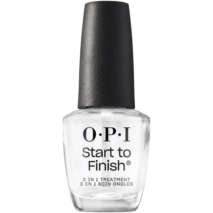 OPI Start to Finish | 3-in-1 Nail Polish Treatment, Base Coat, Top Coat, Nail Strengthener | Vitamin A & E, Vegan Formula