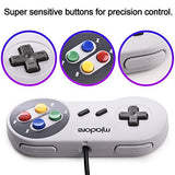 2 Pack USB Controller for SNES Retro Gaming, miadore SNES USB Classic Gamepad Joypad Gamestick for Windows PC MAC Linux Retropie Raspberry Pi 3