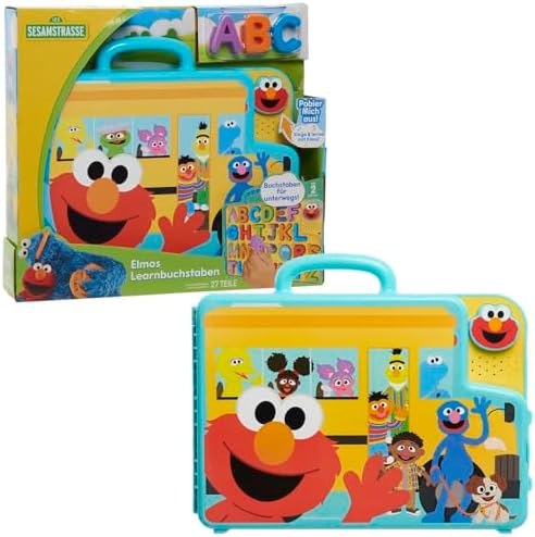 SESAME STREET Elmo’s Learning Letters Bus Activity Board, Preschool Learning and Education, Kids Toys for Ages 2 Up by Just Play