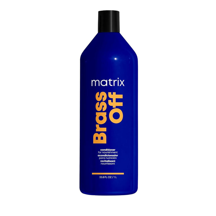 Matrix Brass Off Nourishing Conditioner | Moisturizes Dry Hair | For Color Treated & Bleached Hair | Non-Color Depositing | Leave In Conditioner | Salon Conditioner | Packaging May Vary | 33.8 Fl. Oz
