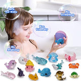 Bath Bombs for Kids, 20 Pack Bath Bombs with Surprise Toys Inside， Shell Bath Bomb with Sea Animals Gift Set for Birthday, Christmas, Halloween，Bubble Bath Fizzy Ball for Girls Boys(Package May Vary)