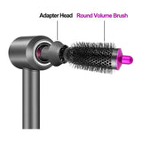 Round Volume Brush for Dyson for Airwrap Styler Attachment Part with Adapter for Dyson Hair Dryer Converting to Curling Iron Styler