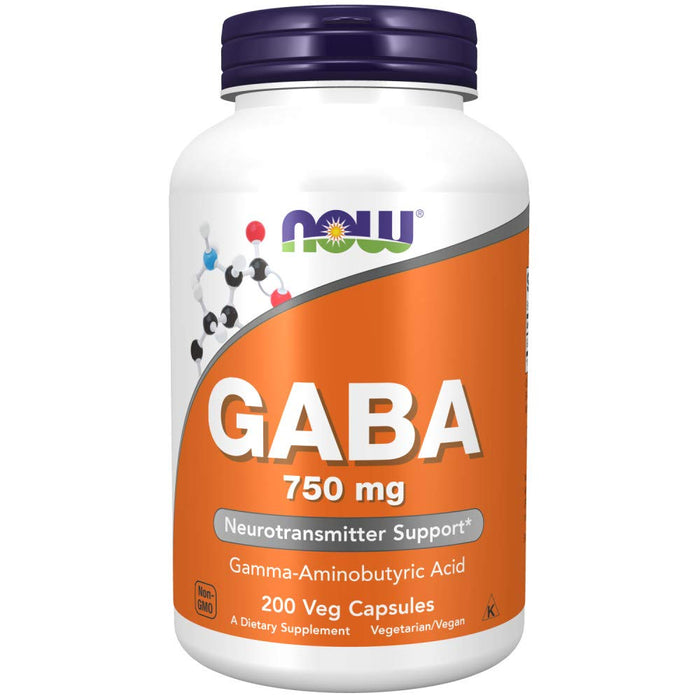 Now GABA 750 mg 200 Veg Capsules