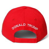 Trump 2024 Hat,3D Embroidered Trump Hat Keep America Great Donald Trump Slogan Hat Adjustable Baseball Cap (Red 2024)