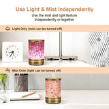 Essential Oil Diffuser, Aromatherapy Diffuser Himalayan Pink Salt Crystal, Diffusers for Essential Oils with 7 Color Lights 2 Mist Mode, Reduce Noise Design for Baby Room 120ml