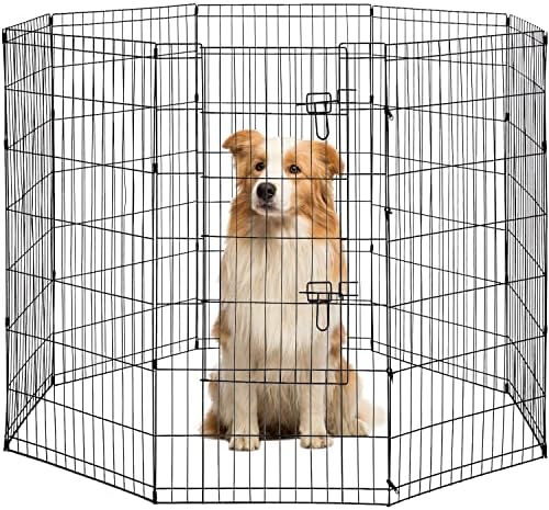 48 Tall Dog Playpen Crate Fence Pet Play Pen Exercise Cage -8 Pane