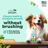 TropiClean Fresh Breath for Dogs | No Brush Dental Gel for Dogs Peanut Butter Flavor | Dog Toothpaste for Plaque, Tartar & Stinky Breath | Made in the USA | 4 oz.