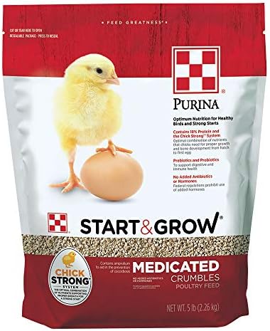 Purina Start & Grow Starter/Grower Medicated Feed Crumbles, 5 lb bag