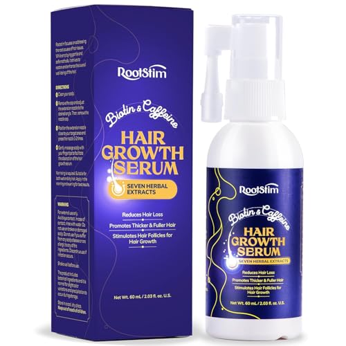 Hair Growth Serum for Men and Women: Rice Water & Biotin & Caffeine Hair Treatment Oil Enriched with Seven Herbal Extracts - Hair Care Spray for Thicker, Longer, Fuller Hair 60ML
