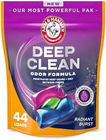 ARM & HAMMER Deep Clean Odor Formula Laundry Detergent Power Paks, 44 ct.