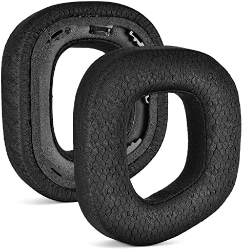 HS80 RGB Thicker Upgrade Quality Earpads - Replacement Ear Cushion Cup Compatible with Corsair HS80 RGB Wireless Headphone, High-Density Noise Cancelling Foam，Added Thicknes (Black Fabric)