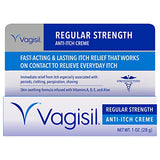 Vagisil Regular Strength Anti-Itch Feminine Cream for Women, Gynecologist Tested, Hypoallergenic, Fast-acting and Long-lasting Itch Relief, Vaginal Moisturizer Soothes and Cools, 1 oz (Pack of 1)