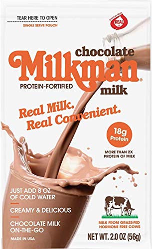 MILKMAN Chocolate Milk Powder - Dry Milk Powder - Real Milk, Real Convenient with 18g of Protein - Contains Vitamins A&D, Natural Dry Milk - Shelf Stable, Hormone Free, Kosher, Easy to Store - Made in the USA - 1 Serving / 8 Oz (26 Pack)