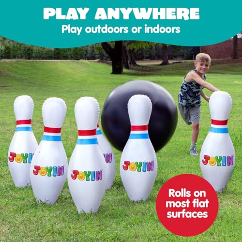 JOYIN Giant Inflatable Bowling Set for Kids and Adults, Christmas Birthday Party Games, Kids Education Motor Skills Toys