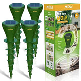 Meokui Mole Repellent Solar Powered Noiseless Deterrent Vibrating Stake, Outdoor Waterproof Mouse Repeller, Armadillo Insect Repellent, Gopher Stake to Repel Snakes, Groundhogs, for Yard Lawn (4 pack)