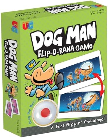 University Games, Dog Man Flip-o-Rama Card Matching Game, Based on The Dog Man Books Series, for 2 or More Players Ages 6 and Up