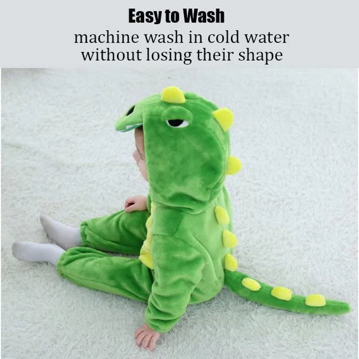 Baby Green Dinosaur Costumes Unisex Toddler Outfit Halloween Dress Up Romper 12-18 Months