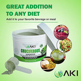 AKI Cruciferous Superfood Green Mix Powder - Made from Kale, Broccoli, Brussels Sprouts, Cabbage - Packed with Essential Phytonutrients & Vitamins (5.3oz/ 150G, 16, Ounce)