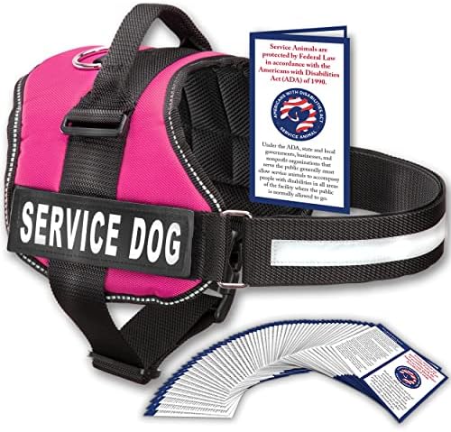 Industrial Puppy Service Dog Vest with Handle - No Pull Dog Harness for Large Dogs, ESA, and Working Dogs - Adjustable Fit, Reflective Straps, Removable Patches,Training Vest for Small to Large Breeds
