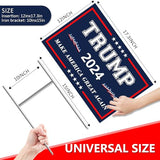 Trump Yard Signs 2024,18x12In Trump Yard Signs Double-Sided Make America Great Again Campaign Signs With H-Stakes Placard Voted For Trump Triggering For Outdoor Garden Lawn Parade Handheld Rally Decor