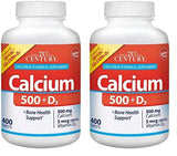 21st Century Calcium 500 mg Plus D3 Tablets, 400 Count (Pack of 2)