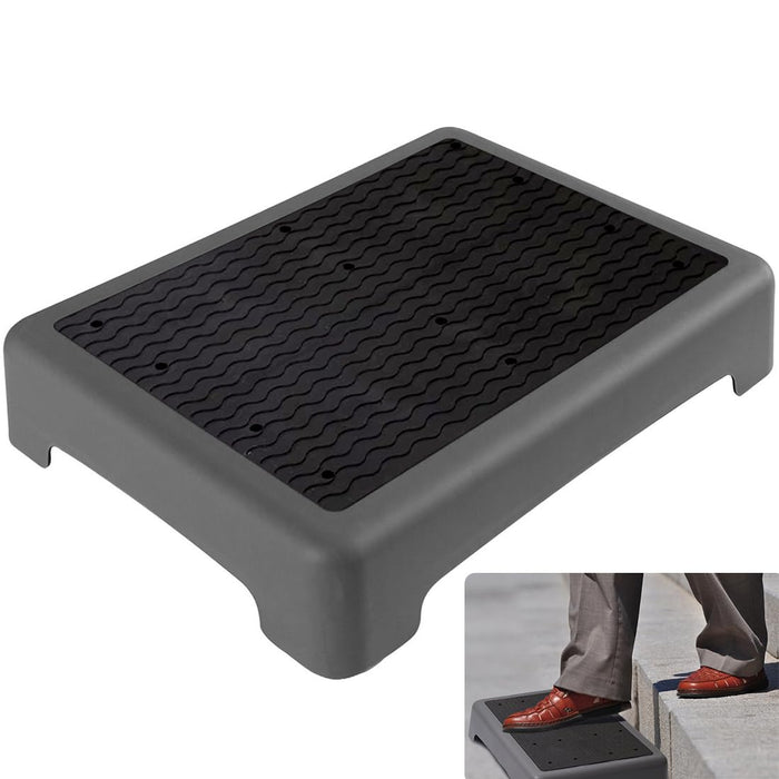 One Step Stool for Adults Elderly Non-Slip Step Platform Indoor and Outdoor Portable Wide Step Riser for Seniors,Safety Step for Car Bed Bedside Office Shower Stairs (Black)