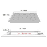 Deli-kit 30 inch Gas Cooktops Dual Fuel Sealed 5 Burners Gas Cooktop Built-In Stainless Steel Gas Hob DK257-A03 Gas Cooktop