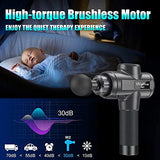 Muscle Massage Gun Deep Tissue Percussion Massager - Handheld Electric Body Massagers Sports Drill for Athletes Pain Relief&Relax, Super Quiet Motor Cordless,20 Speed Level, WattneW2 Black