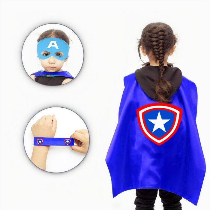 Fera Superhero Capes with Mask and Wristbands for Kids Toys for 3-10 Year Boys,Christmas Halloween Gifts for Boys Girls