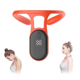 Soothing Neck Instrument, Lymphatic Drainage Device for Neck, Portable Neck Lymphatic Massager, Body Shaping Pose Reminder for Correct Posture, Belt Relief Massage Device for Adult (Red)
