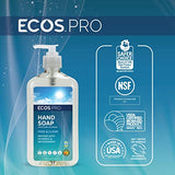 ECOS PRO Hand Soap | Hypoallergenic | Unscented | Readily Biodegradable Formula | With Vitamin E & Antioxidants | Made In The USA | Free & Clear 17 Fl Oz (Pack of 6)