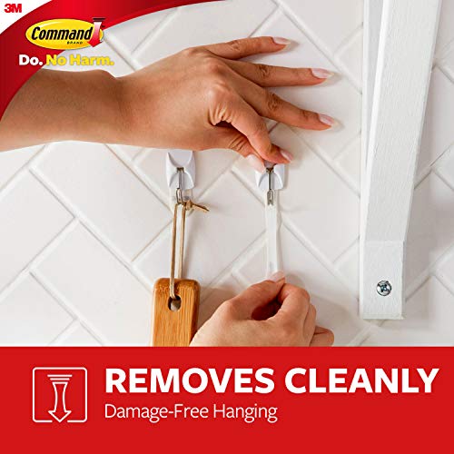 Command Small Wire Toggle Hooks, 16 Hooks and 24 Command Strips, Damage Free Hanging Wall Hooks with Adhesive Strips, No Tools Adhesvie Hooks for Hanging, Organization and Storage, Holds up to 0.5 lb