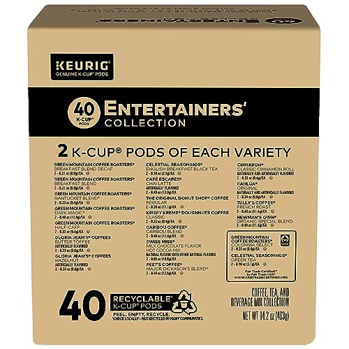 Keurig Entertainers' Collection Variety Pack, Single-Serve K-Cup Pods, 40 Count