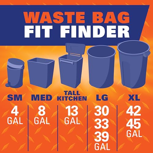 Hefty Strong Large Trash Bags, 33 Gallon, 48 Count (Pack of 1)