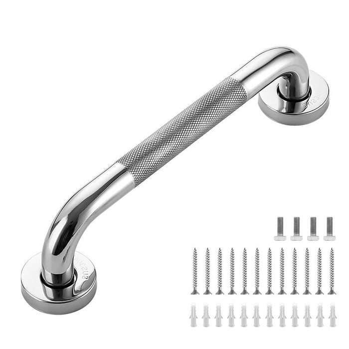 Grab Bars for Shower, 1 Pack 12-Inch Anti Slip Shower Handles for Elderly, Safety Shower Grab Bar, Stainless Steel Handicap Grab Bars for Bathroom (Polished Nickel 1" Diameter)