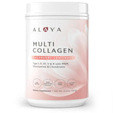Alaya Multi Collagen Powder - Type I, II, III, V, X Hydrolyzed Collagen Peptides Protein Powder Supplement with MSM + GC (Raspberry Lemonade)