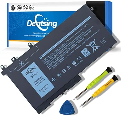 Dentsing 11.4V 51Wh 93FTF Laptop Battery Replacement For Dell Precision 15 3520 Latitude E5480 E5580 E5590 5280 Series Notebook D4CMT