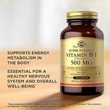 Solgar Vitamin B1 (Thiamin) - 100 Tablets - Super Potency, 500mg Formula - Non-GMO, Vegan, Gluten Free, Kosher, Halal - 100 Servings